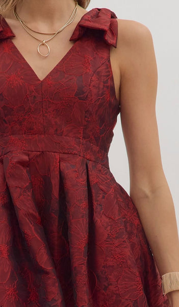 Natalie Midi Dress - Red