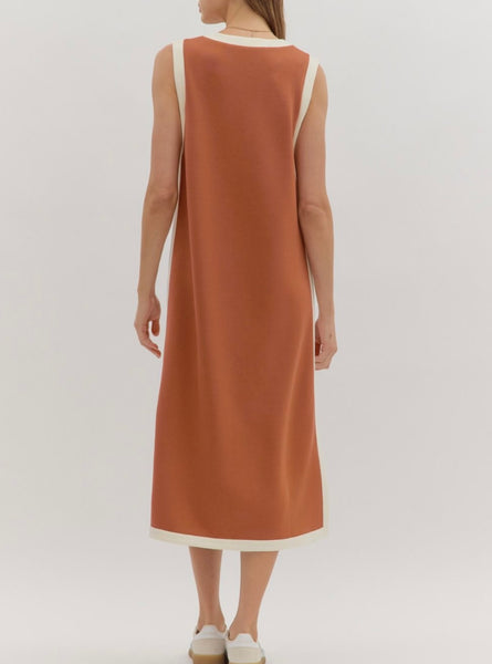 Vivian Midi Dress - Clay