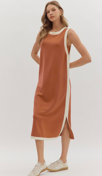 Vivian Midi Dress - Clay