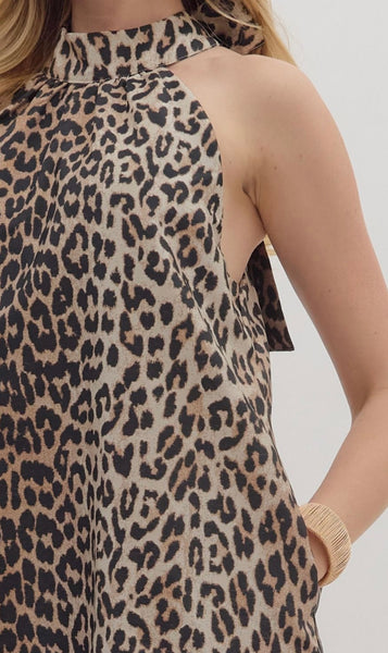 Daisy Mini Dress - Leopard