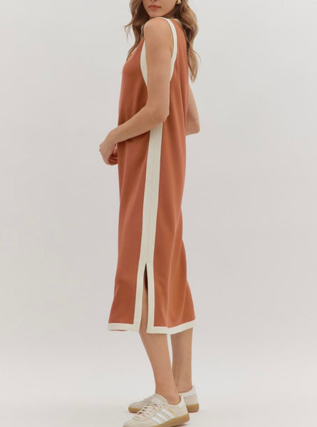 Vivian Midi Dress - Clay