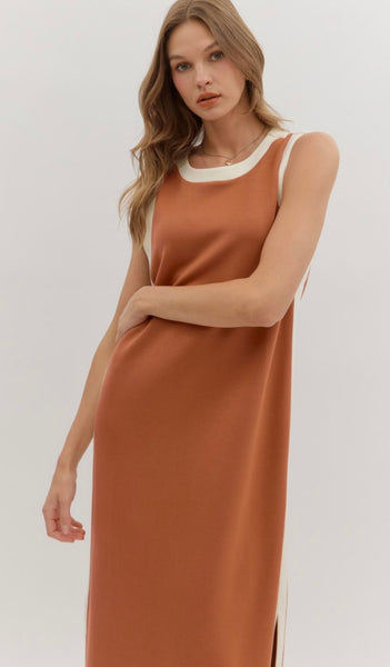 Vivian Midi Dress - Clay