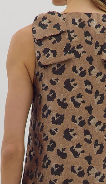 Ayla Bow Strap Top - Brown
