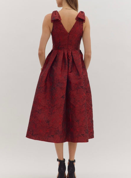 Natalie Midi Dress - Red