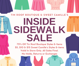 Inside Sidewalk Sale