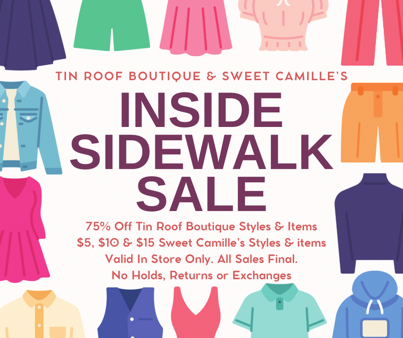 Inside Sidewalk Sale