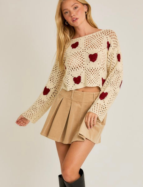 Chris St Crochet Sweater Top