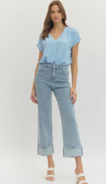 Melanie S/S Bodysuit - Blue