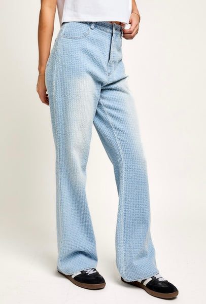 Aaliyah Textured Denim Pant