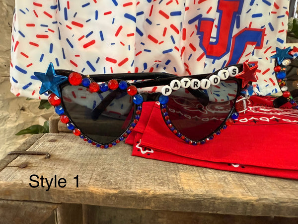 Patriots Rhinestone Sunglasses
