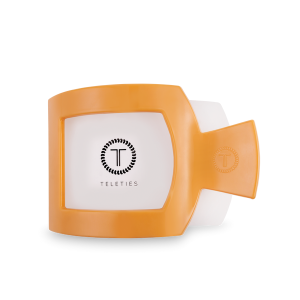 TELETIES - Square Flat Hair Clip - Mango for it! - Large