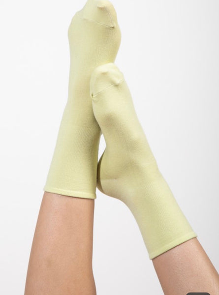 Audrey Classic Crew Socks - Lime