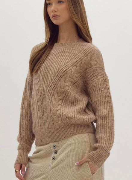 Bordeaux Dr Knit Sweater - Taupe