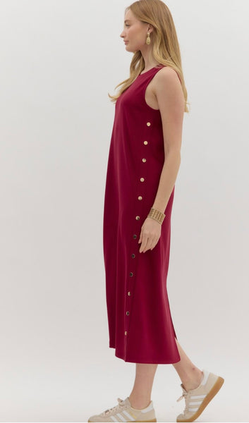 Delilah Midi Dress - Cherry