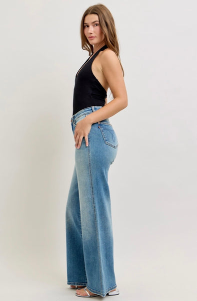 Judy Blue - High Waisted Wide Retro Denim