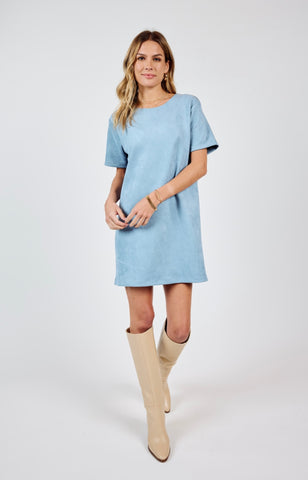 Sadie & Sage - Corwin St Faux Suede Dress - Skyway