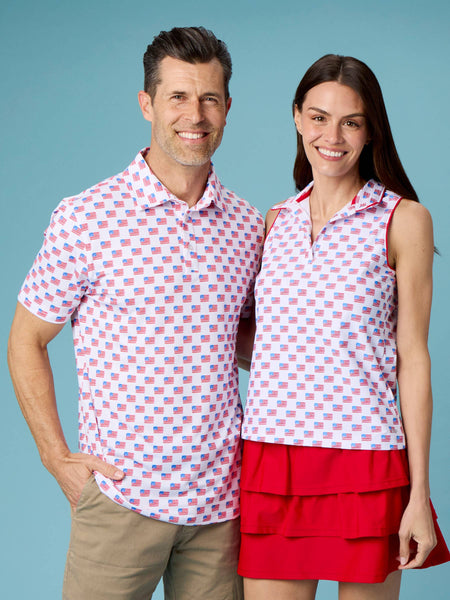 Men’s Freedom Flags Performance Polo