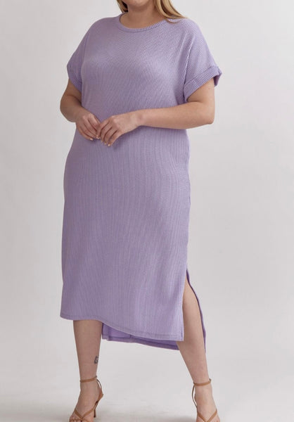 Pennsylvania Ribbed Dress - Lavender