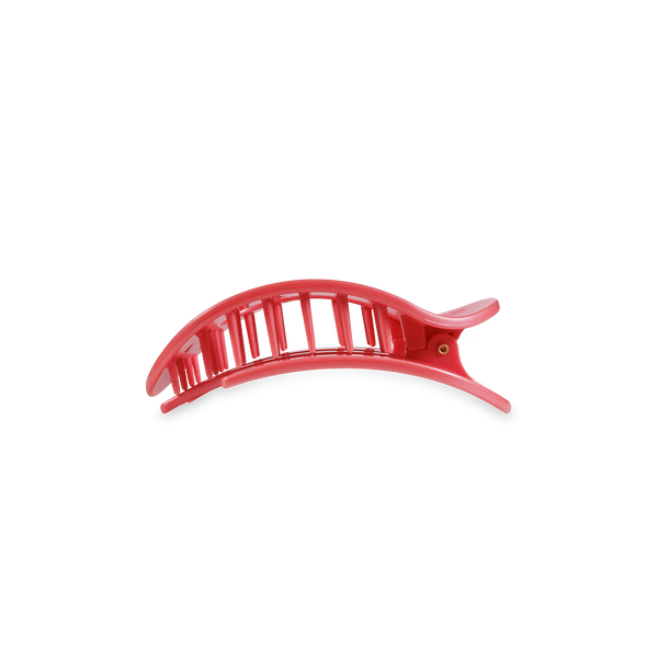 TELETIES - Round Flat Hair Clip - Calming Coral - Small