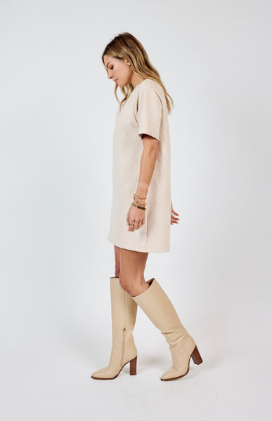 Sadie & Sage - Corwin St Faux Suede Dress - Cream