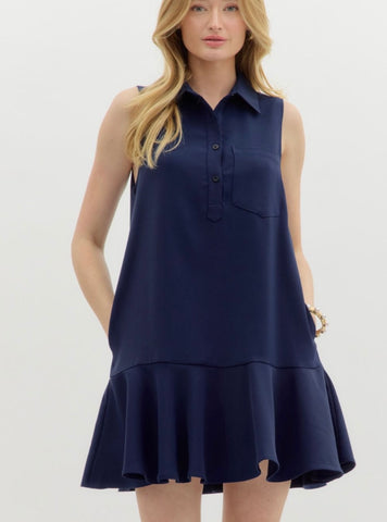 Madison Mini Dress - Navy