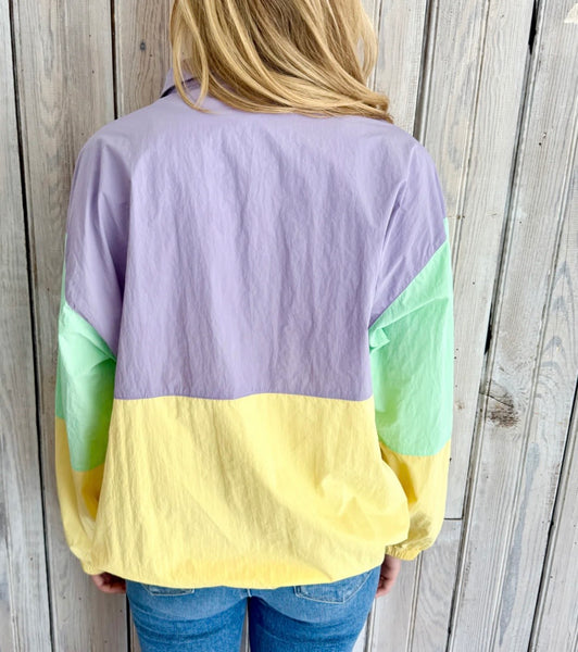 Mardi Gras Pastel Windbreaker