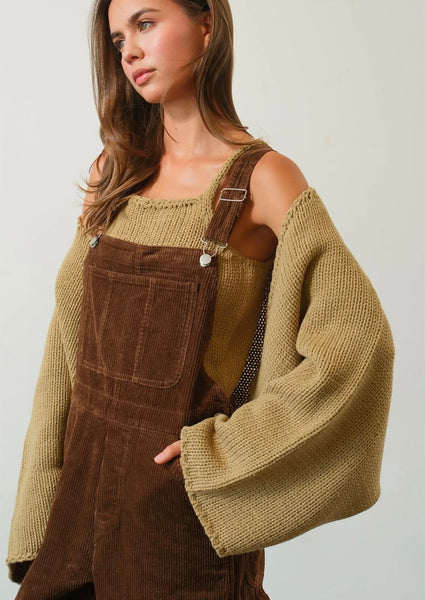 Skylar Knit Sweater Combo - Light Olive