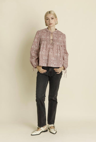 Aureum - Pines Village Smocked Top