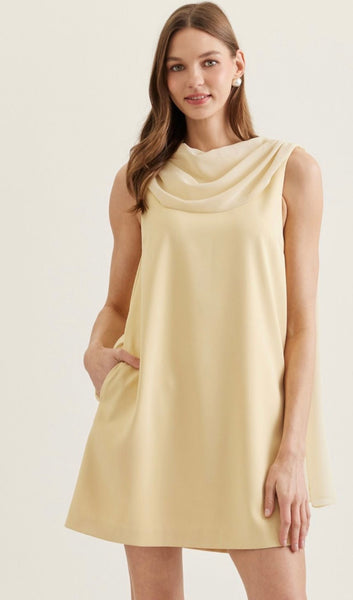 Amelia Mini Dress - Lemon