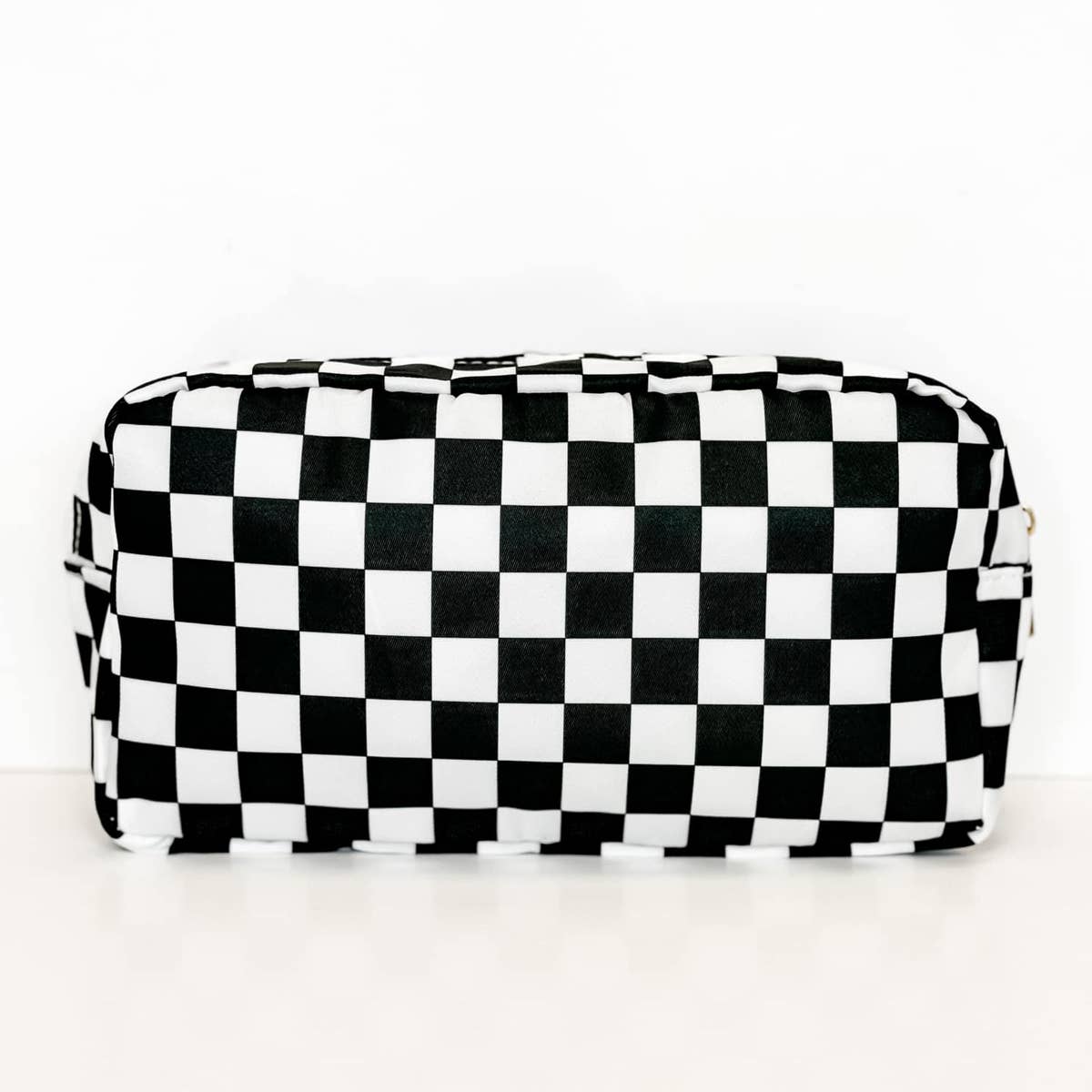 Black & White Checkered Bag - Medium