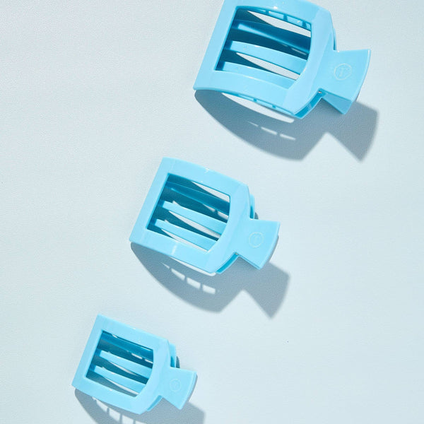 TELETIES - Flat Square Hair Clip - Summer Sky - Large