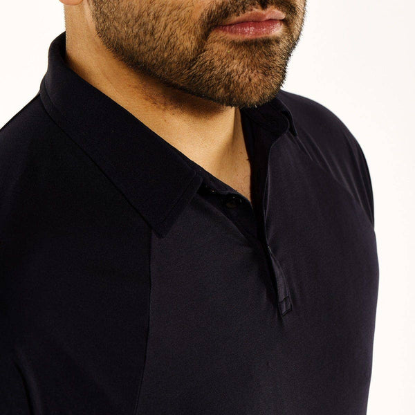 Men's Short Sleeve Polo - Jet Black