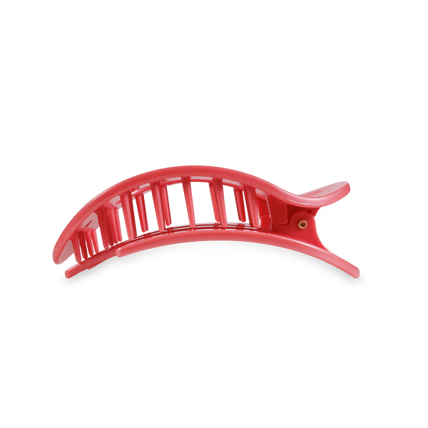 TELETIES - Round Flat Hair Clip - Calming Coral - Medium