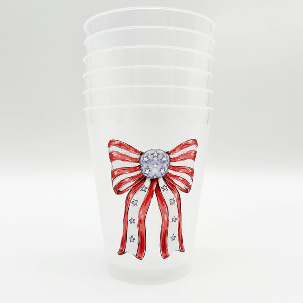 Patriotic Bow Party Cup Set