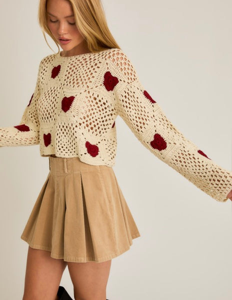 Chris St Crochet Sweater Top