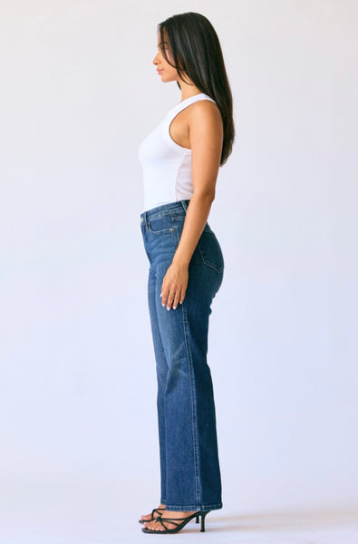 Judy Blue - Lydia Mid Rise Straight Denim