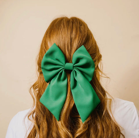 [PREORDER] Classic Hair Bow - Green