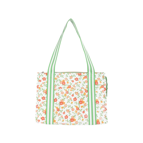Martha Stewart - Insulated Market Tote, Floral Cloud Dancer