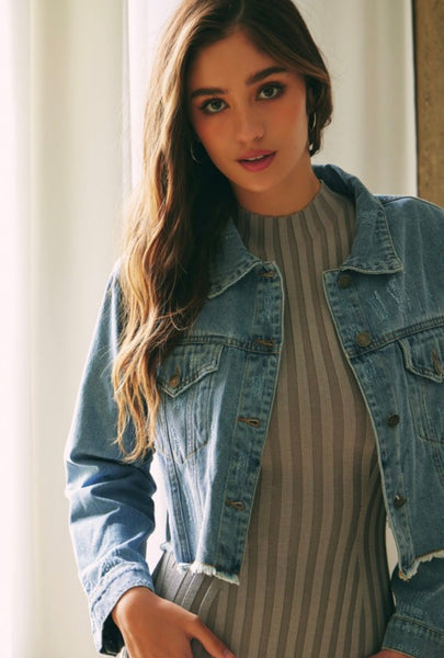 Lydia Crop Denim Jacket