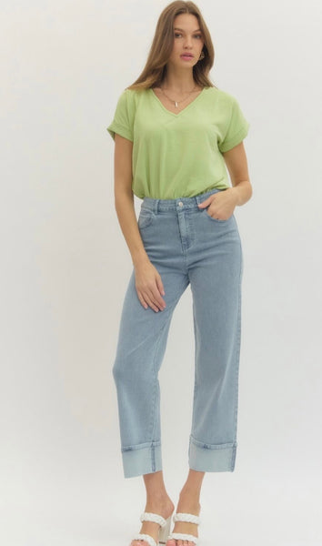 Melanie S/S Bodysuit - Honeydew