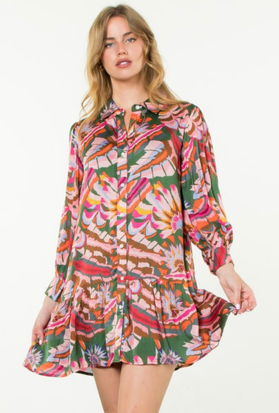 Milan Floral Print Dress