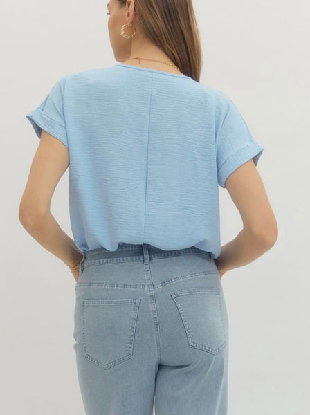 Melanie S/S Bodysuit - Blue