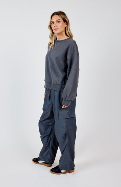 Sadie & Sage - Vita Crewneck Cargo Pant Set