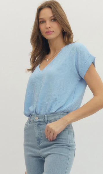 Melanie S/S Bodysuit - Blue