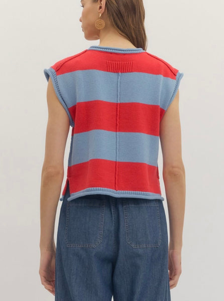 Ailani Sweater Top - Red