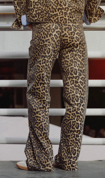 E James Dr Leopard Print Denim