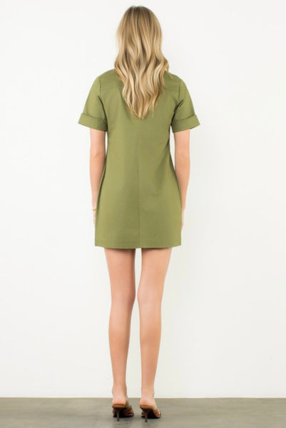 Willow Mini Dress - Olive