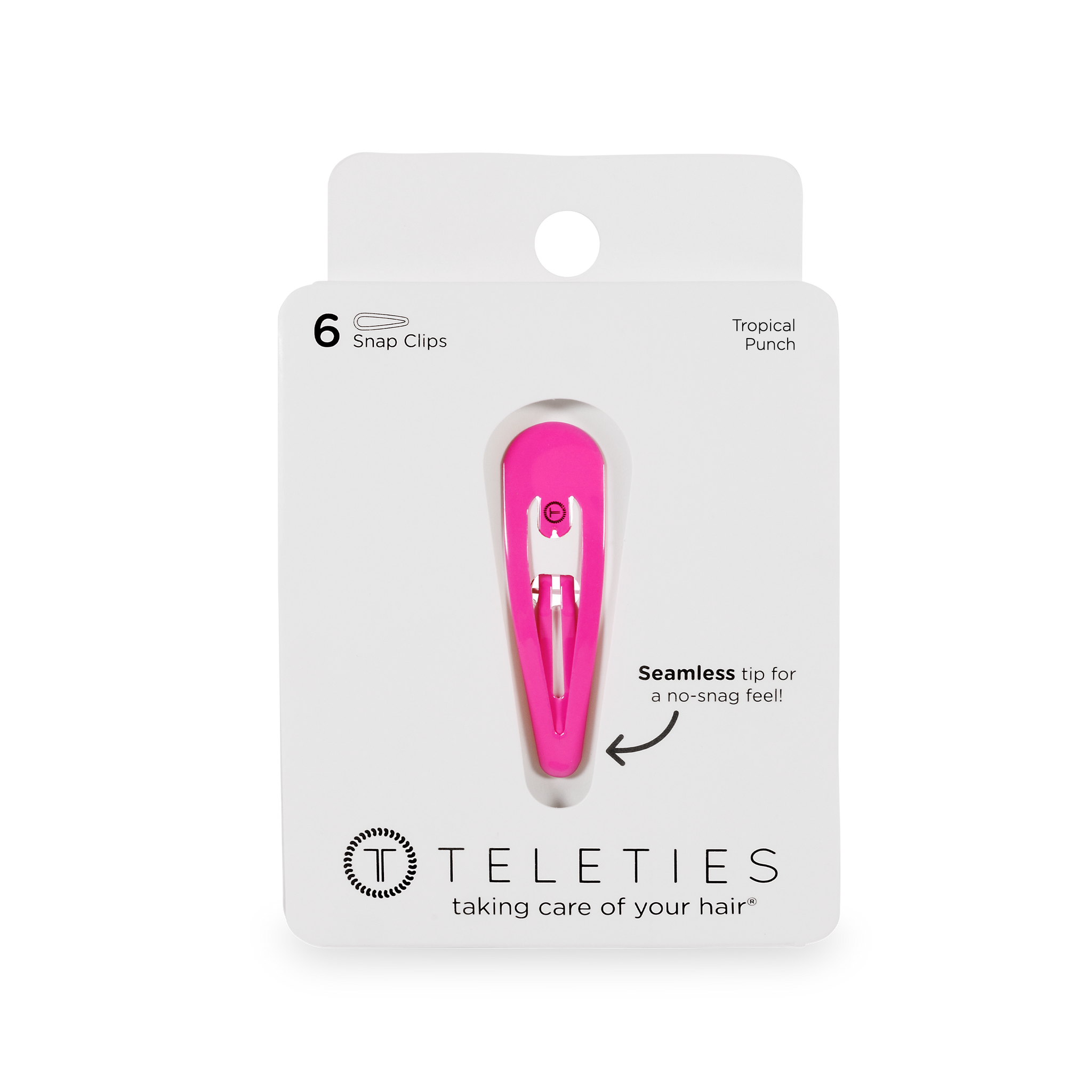 TELETIES - Snap Clip - Tropical Punch - 6 Count