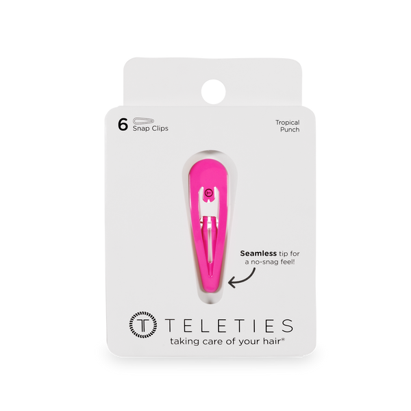 TELETIES - Snap Clip - Tropical Punch - 6 Count