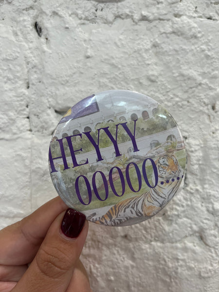 Signed by Abby - LSU Game Day Buttons